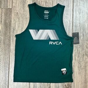 RVCA Sport Tank Top Men's Small Blur‎ Logo DriRelease Athletic Sleeveless Shirt